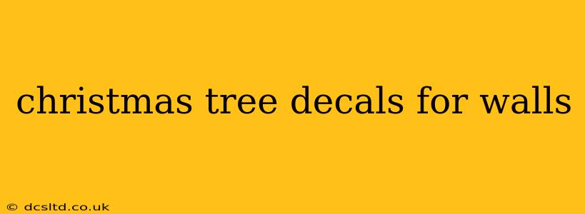 christmas tree decals for walls