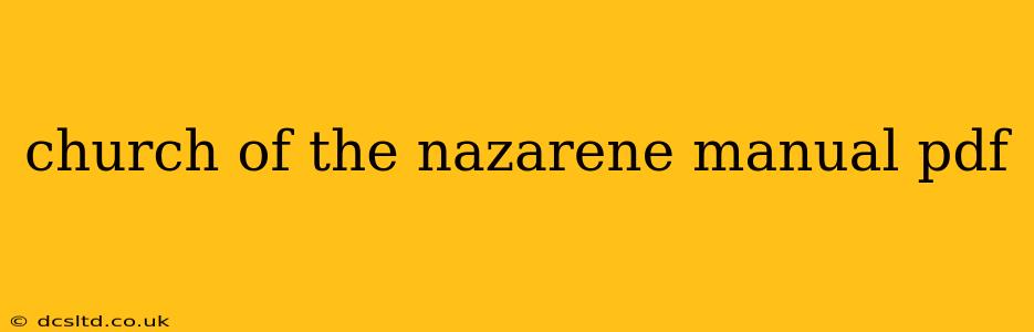 church of the nazarene manual pdf