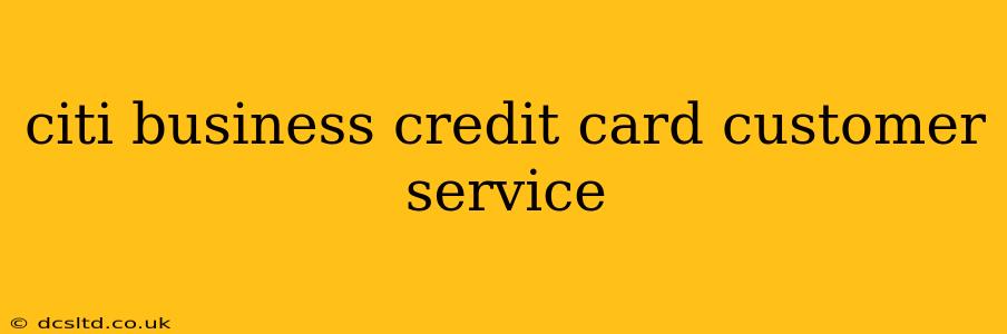 citi business credit card customer service