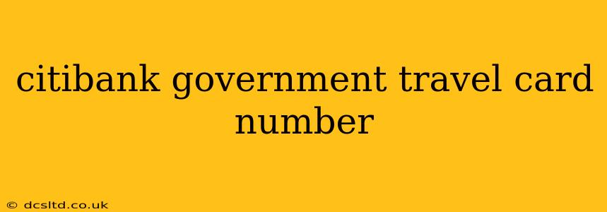 citibank government travel card number