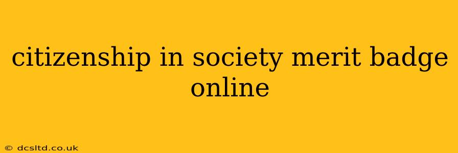 citizenship in society merit badge online