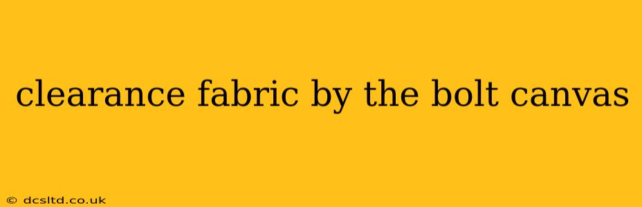 clearance fabric by the bolt canvas