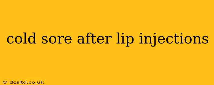 cold sore after lip injections