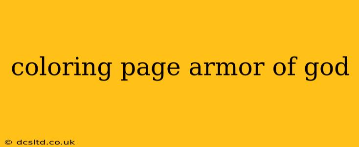 coloring page armor of god