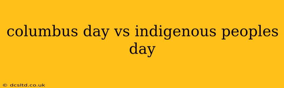 columbus day vs indigenous peoples day