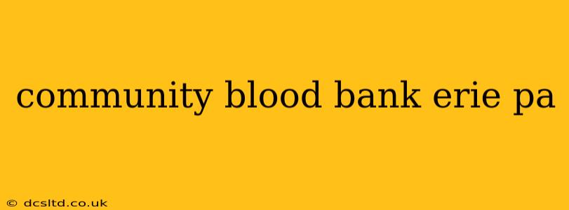 community blood bank erie pa