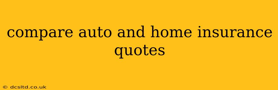 compare auto and home insurance quotes