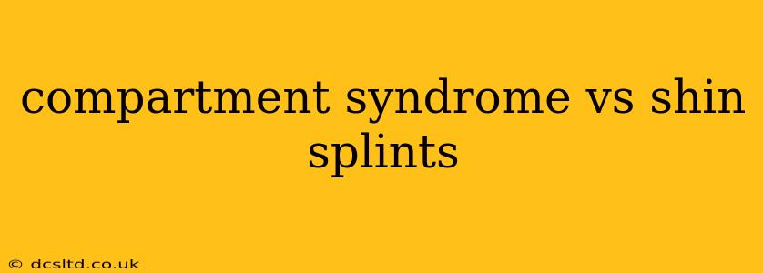 compartment syndrome vs shin splints
