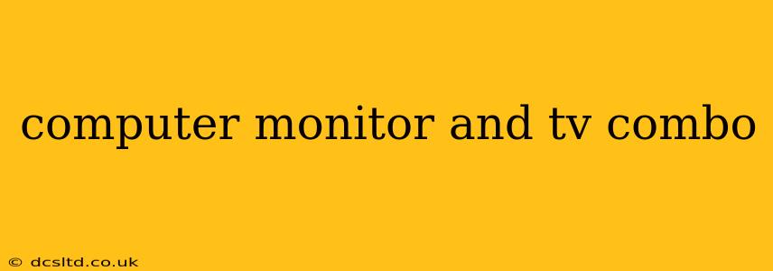 computer monitor and tv combo