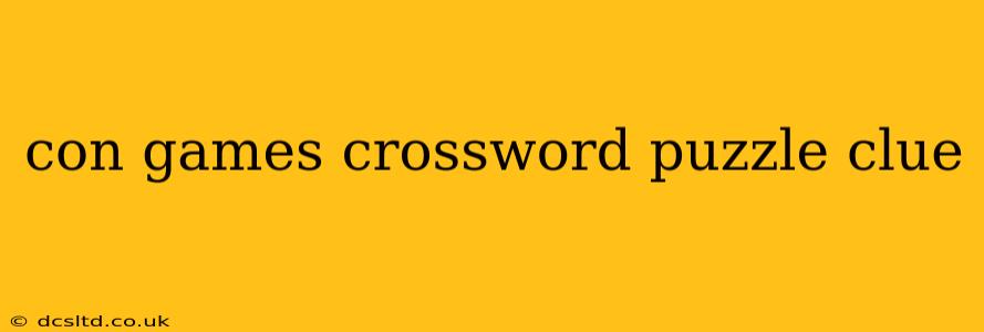 con games crossword puzzle clue