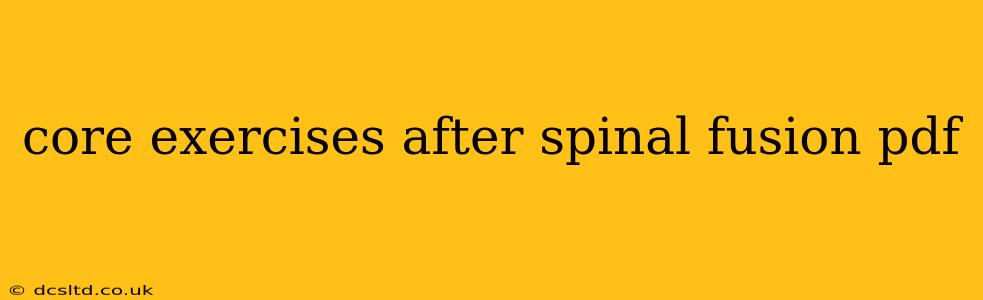 core exercises after spinal fusion pdf