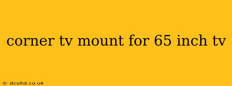 corner tv mount for 65 inch tv
