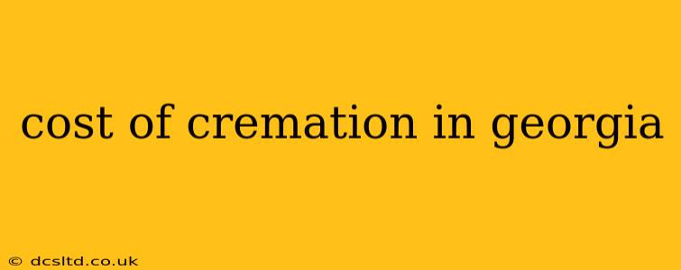 cost of cremation in georgia