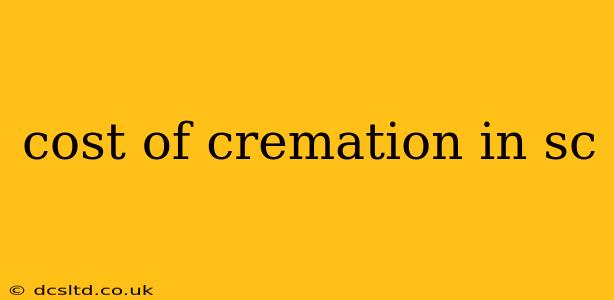 cost of cremation in sc