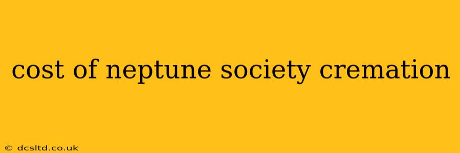 cost of neptune society cremation
