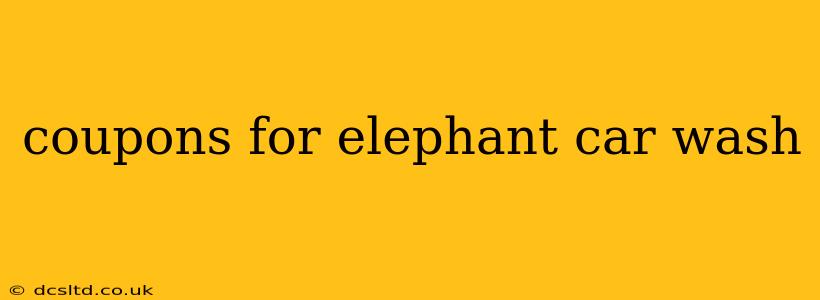 coupons for elephant car wash