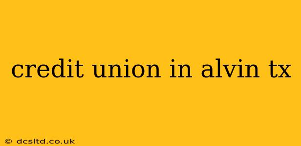 credit union in alvin tx