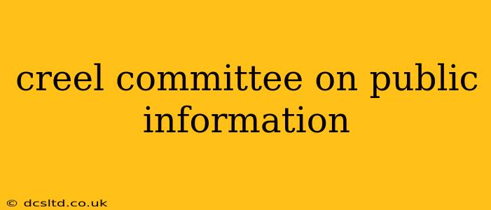 creel committee on public information