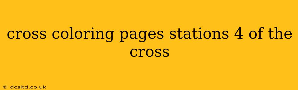 cross coloring pages stations 4 of the cross