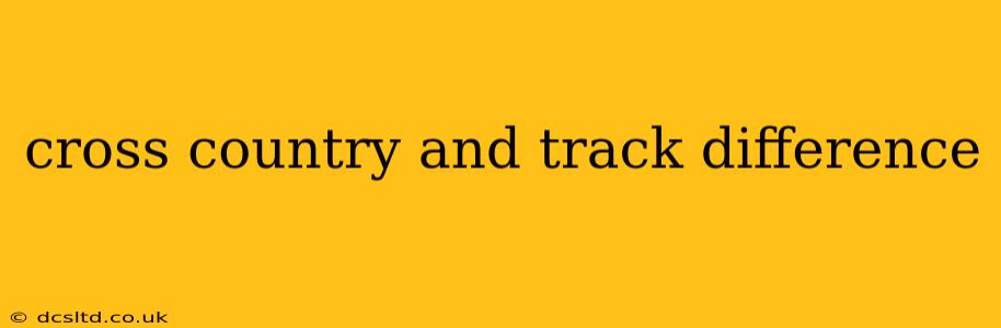 cross country and track difference