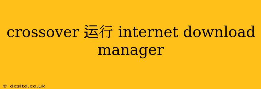 crossover 运行 internet download manager