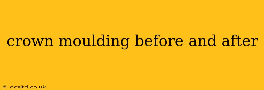 crown moulding before and after