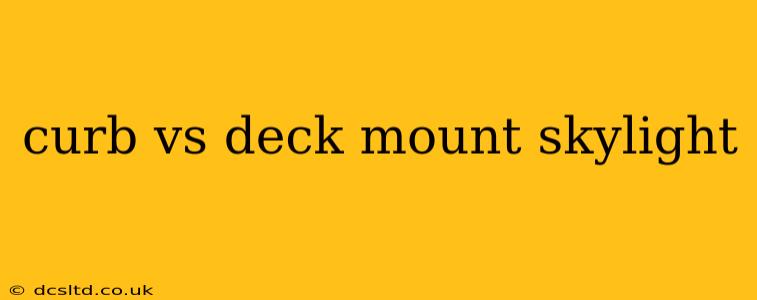curb vs deck mount skylight