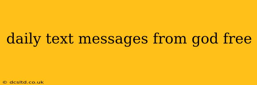 daily text messages from god free