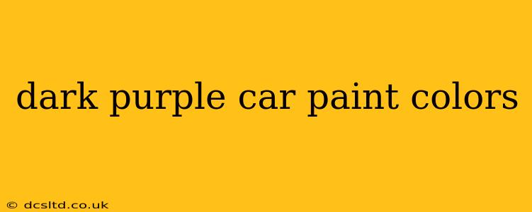 dark purple car paint colors