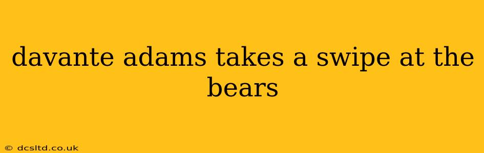 davante adams takes a swipe at the bears