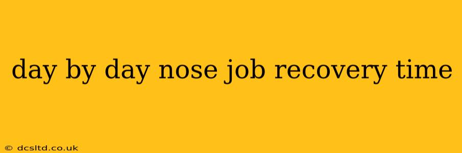 day by day nose job recovery time