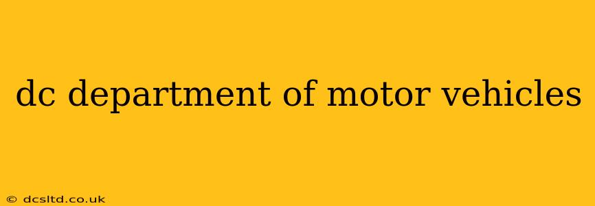dc department of motor vehicles