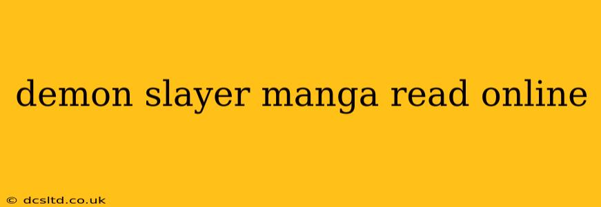 demon slayer manga read online