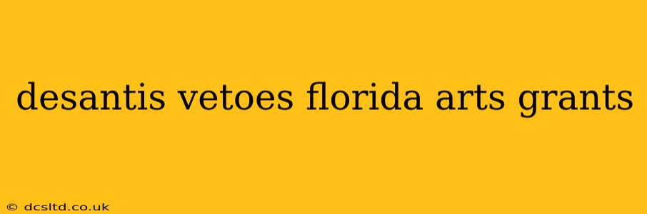 desantis vetoes florida arts grants