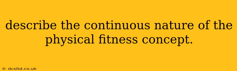 describe the continuous nature of the physical fitness concept.