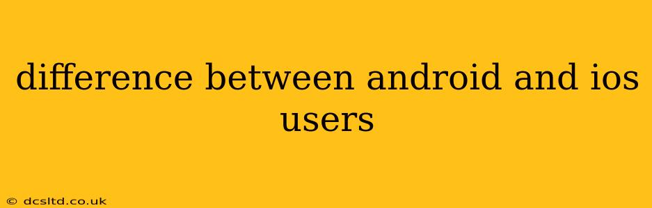 difference between android and ios users