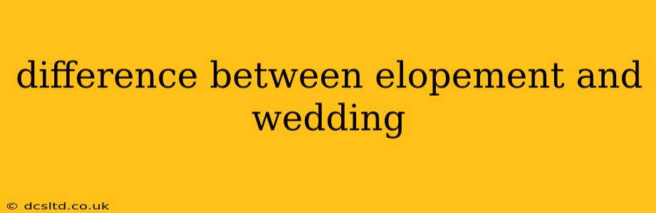difference between elopement and wedding