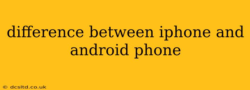 difference between iphone and android phone