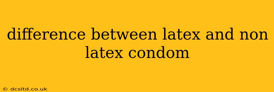 difference between latex and non latex condom