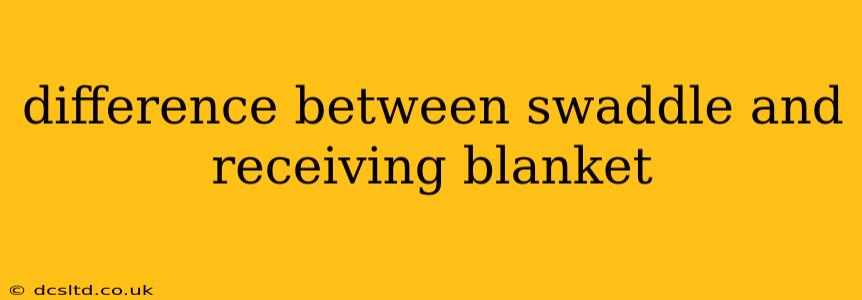 difference between swaddle and receiving blanket