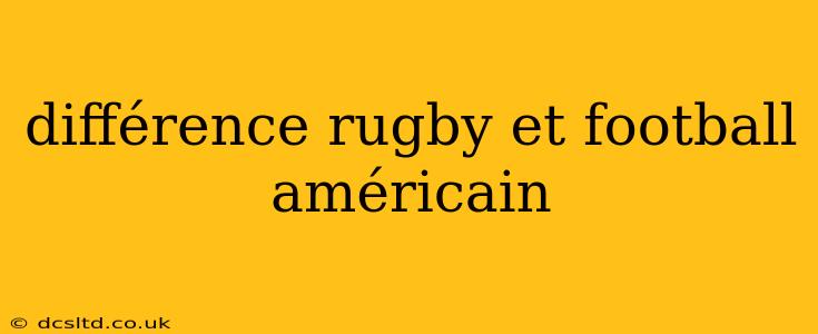 différence rugby et football américain