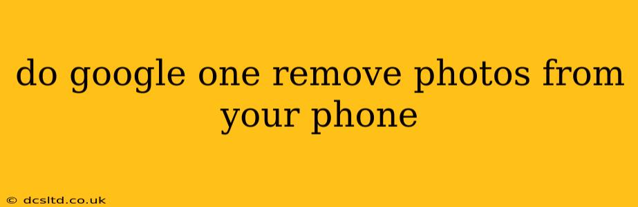 do google one remove photos from your phone