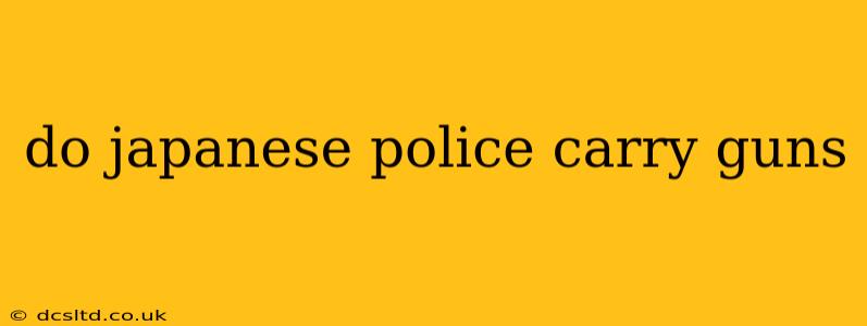 do japanese police carry guns