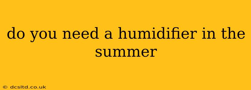 do you need a humidifier in the summer