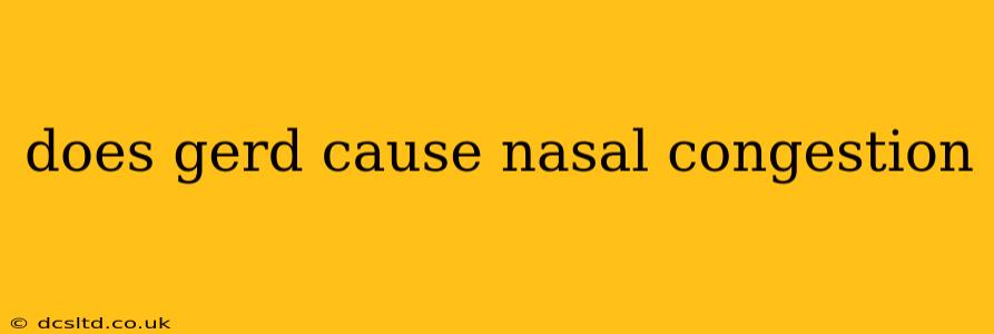 does gerd cause nasal congestion