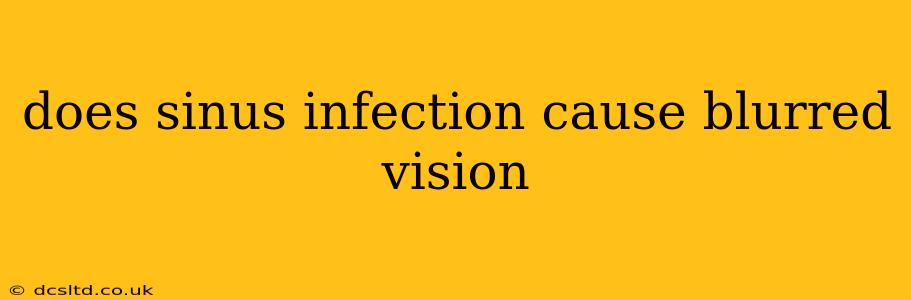 does sinus infection cause blurred vision