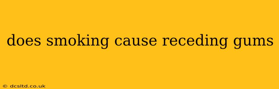 does smoking cause receding gums