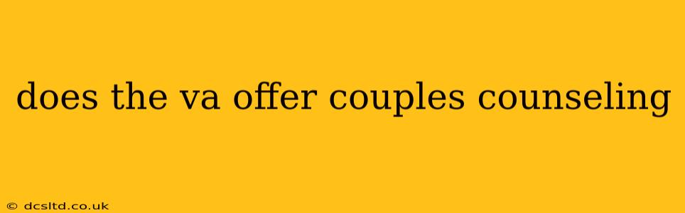 does the va offer couples counseling