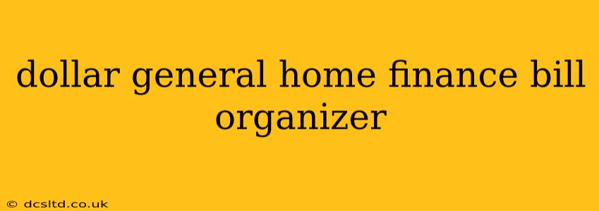 dollar general home finance bill organizer