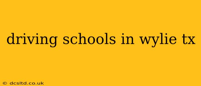 driving schools in wylie tx